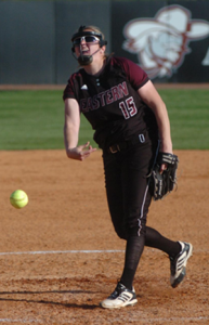 Leanna Pittsenbarger would combine for 10.1 innings pitched and 15 strikeouts on Friday against Murray State.